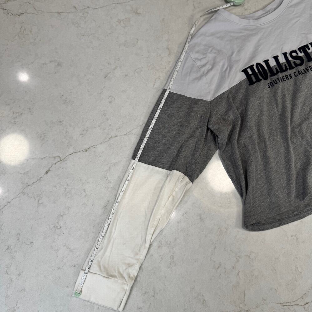 Hollister Colorblock Long Sleeve Tee Women’s Large Logo Y2K Inspired Streetwear - Picture 6 of 16